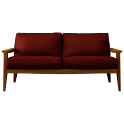 Case Stanley Medium Leather Sofa Red